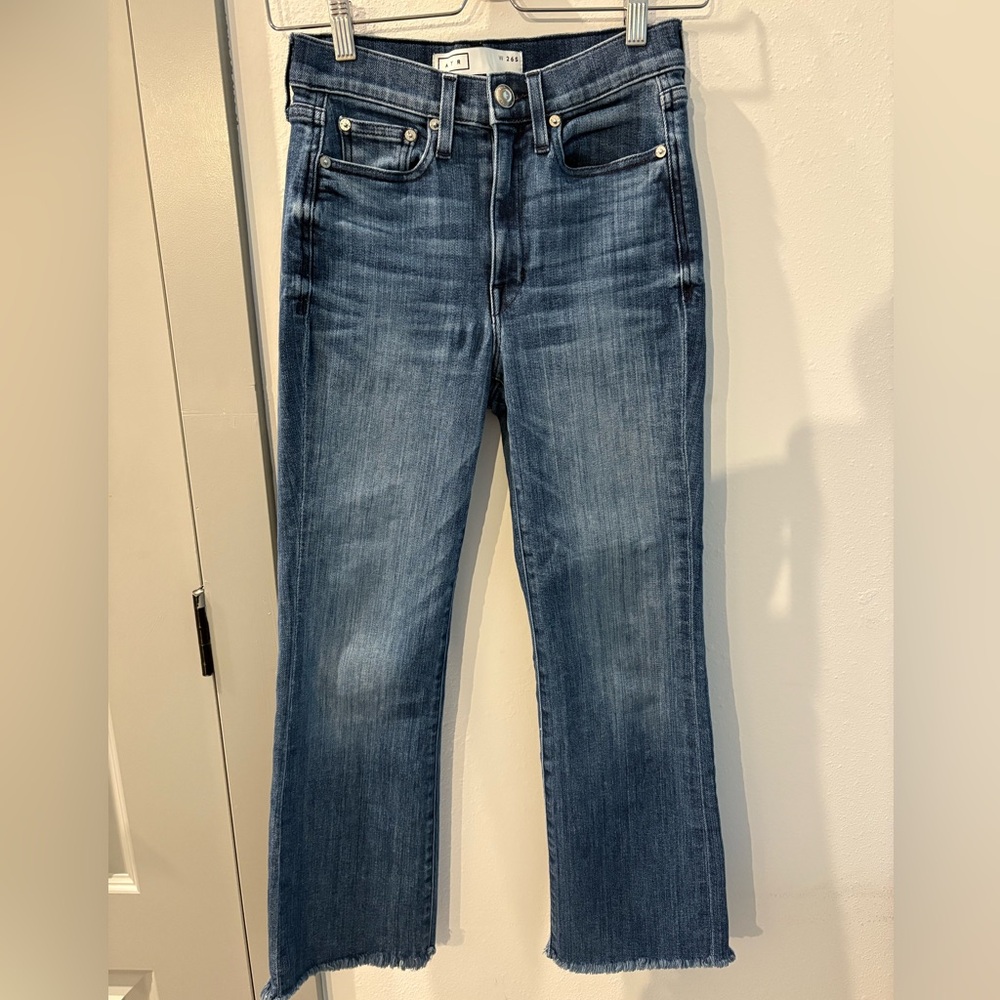 AYR jeans, cropped ankle fit, size 26, 93% cotton/3% polyester/2% elastane